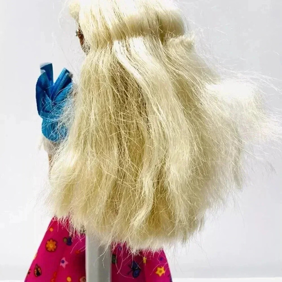 MATTEL BARBIE Doll Long Blond Hair Blue Eyes Top & Skirt 12"Tall Used - Picture 2 of 11